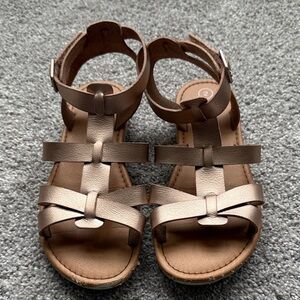 Cat & Jack Metallic Bronze Girls Sandals